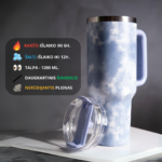 DANGAUS spalvos termo gertuvė su daugkartiniu šiaudeliu