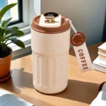 KREMINIS termopuodelis 450 ml su išmaniuoju termometru