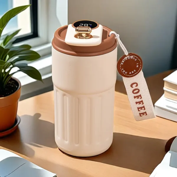 KREMINIS termopuodelis 450 ml su išmaniuoju termometru